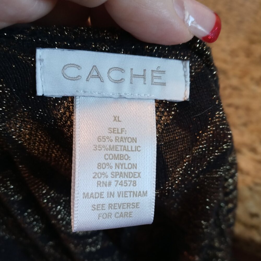 Cache Metallic Tiger Print Tank Top - Picture 7 of 8